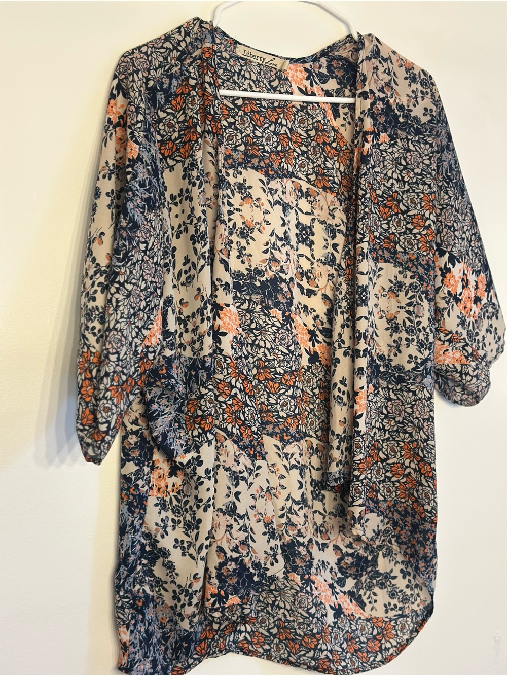 Liberty Love Floral Patchwork Kimono Cardigan Boho Size M